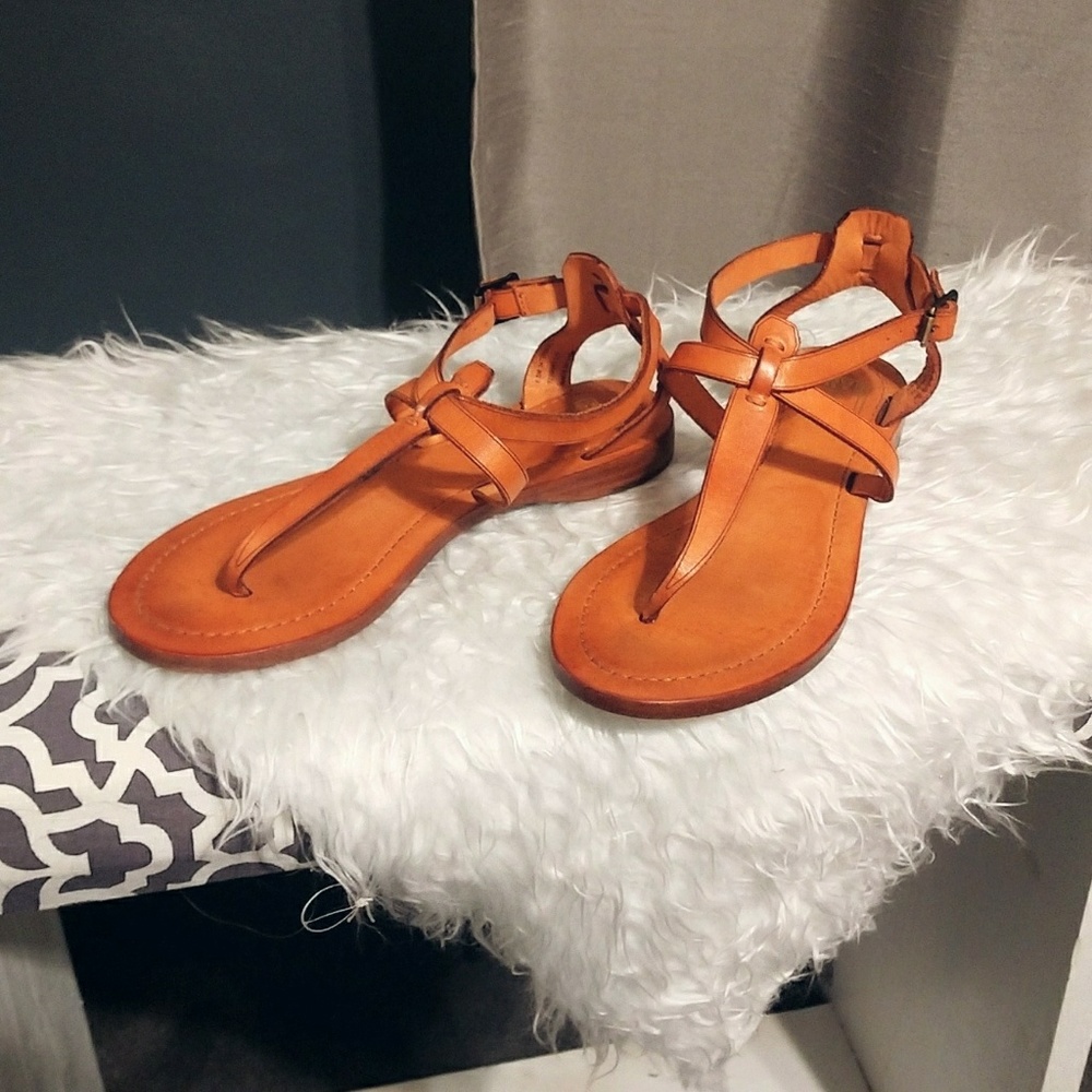 FRYE Leather Gladiator Sandals Flats Shoes